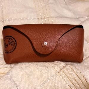 Ray-Ban Brown Leather Glasses Case
